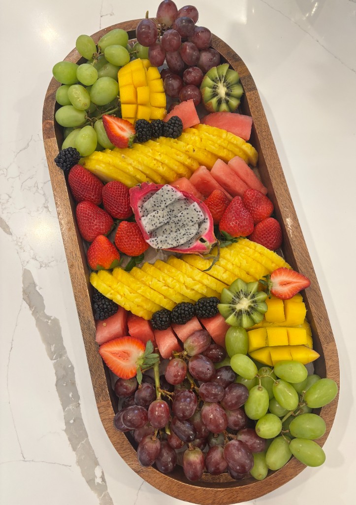 Colorful fresh fruit platter